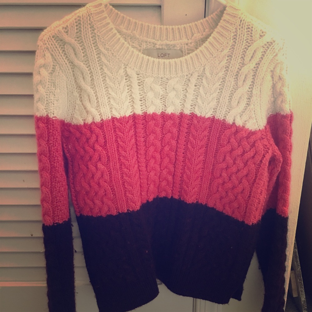 Loft tricolor sweater